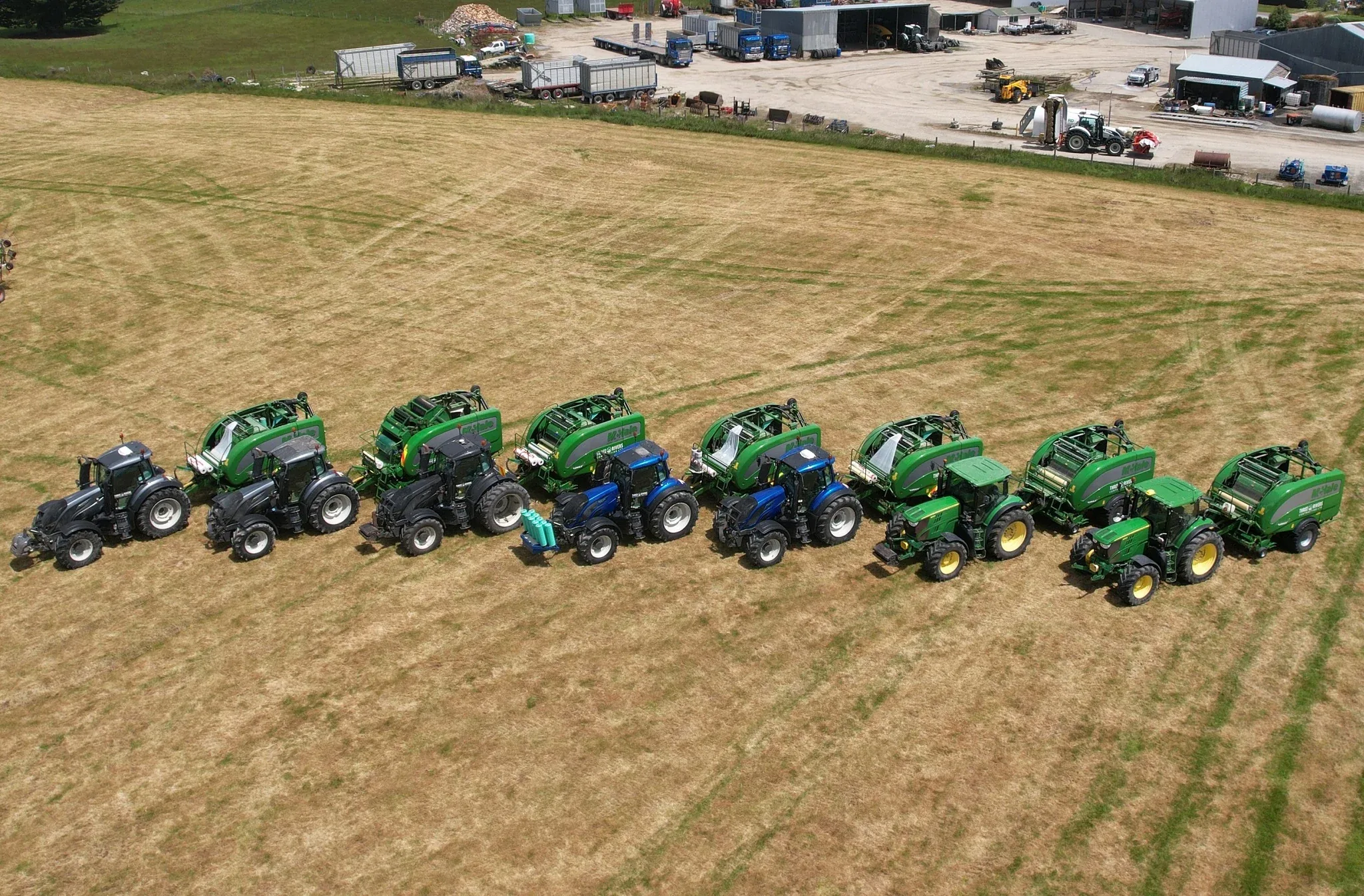 Round baling in a Southland paddock.